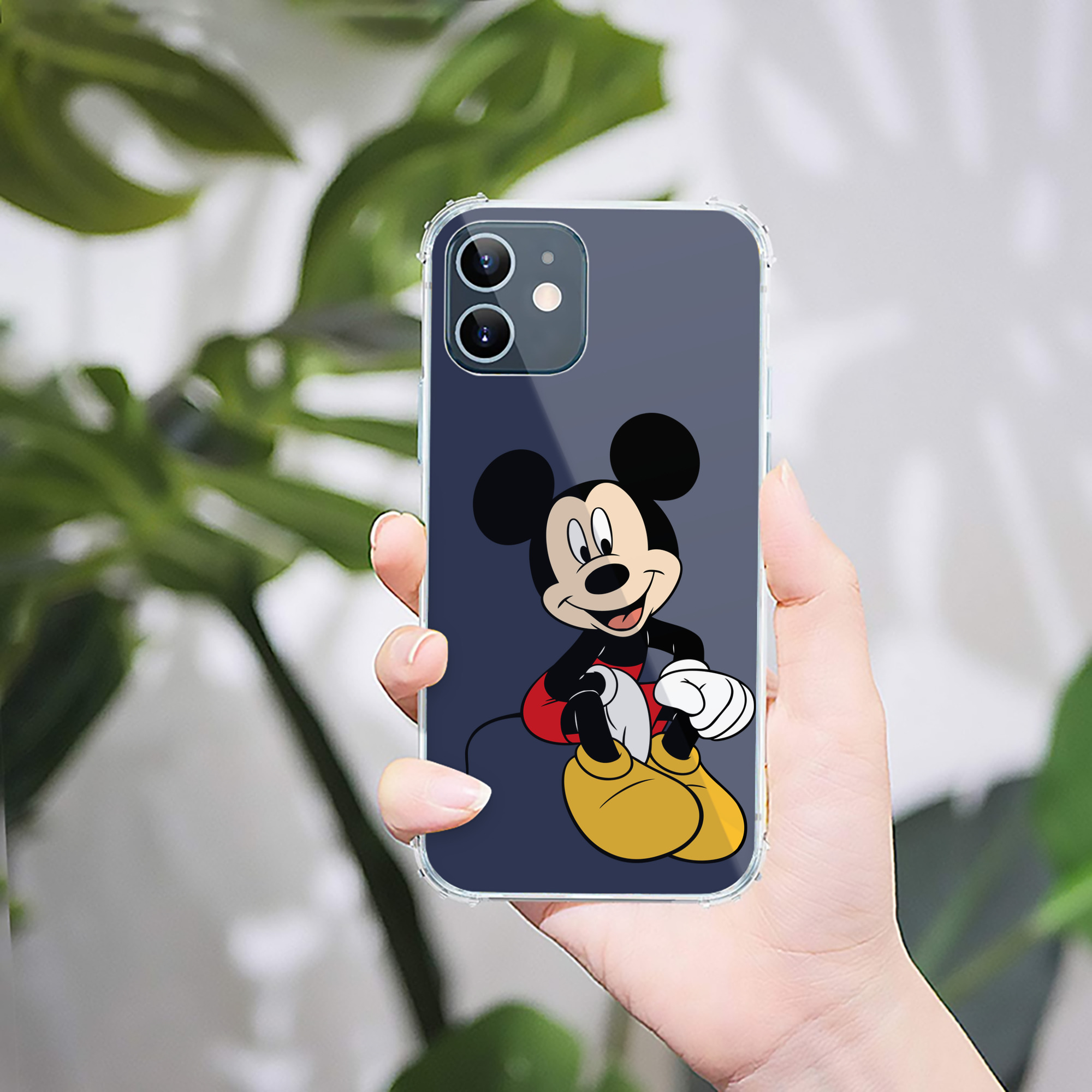 （画像用） ミッキーマウス Mickey Mouse 【iPhone 12シリーズ対応】透明スマホケース（クリアソフトケース）